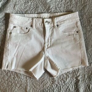 American Eagle White Jean Shorts